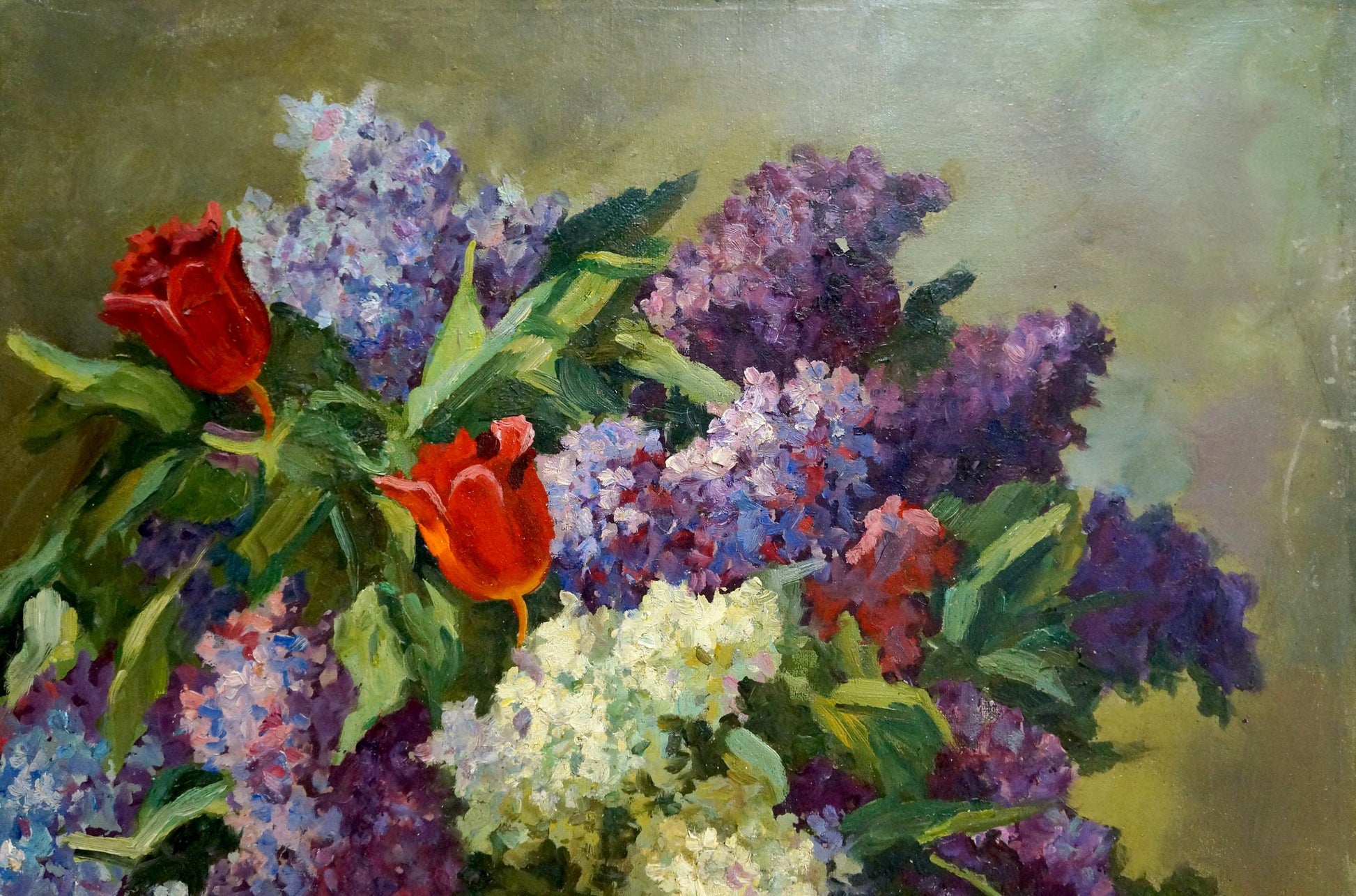 Oil painting of lilacs in vase by Kerzhner Alexander Haskelevich