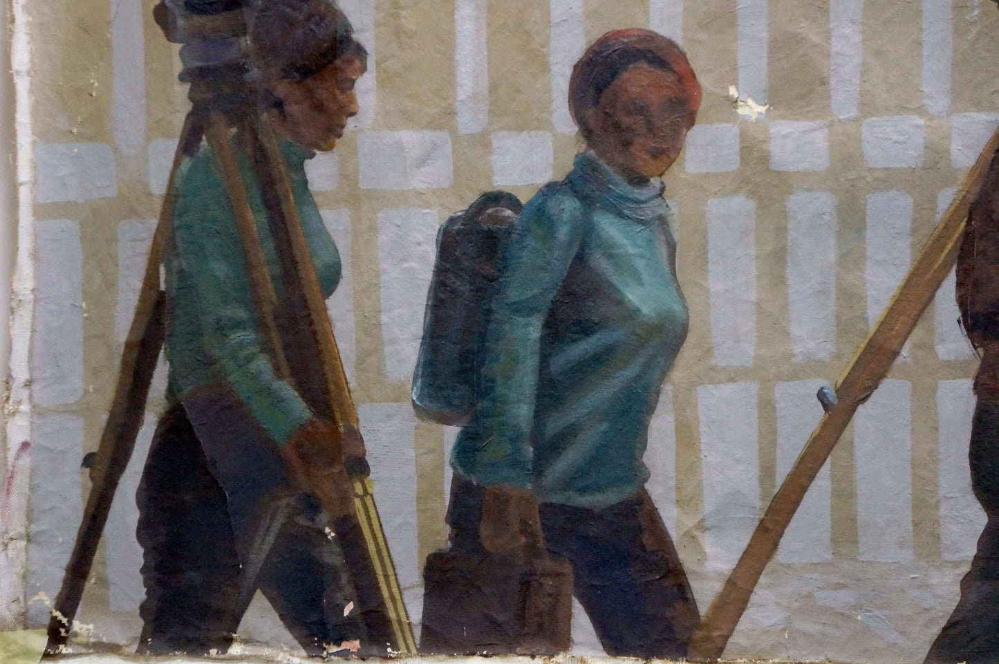 Oil painting At the construction site by Titarenko Maria Anatolyevna