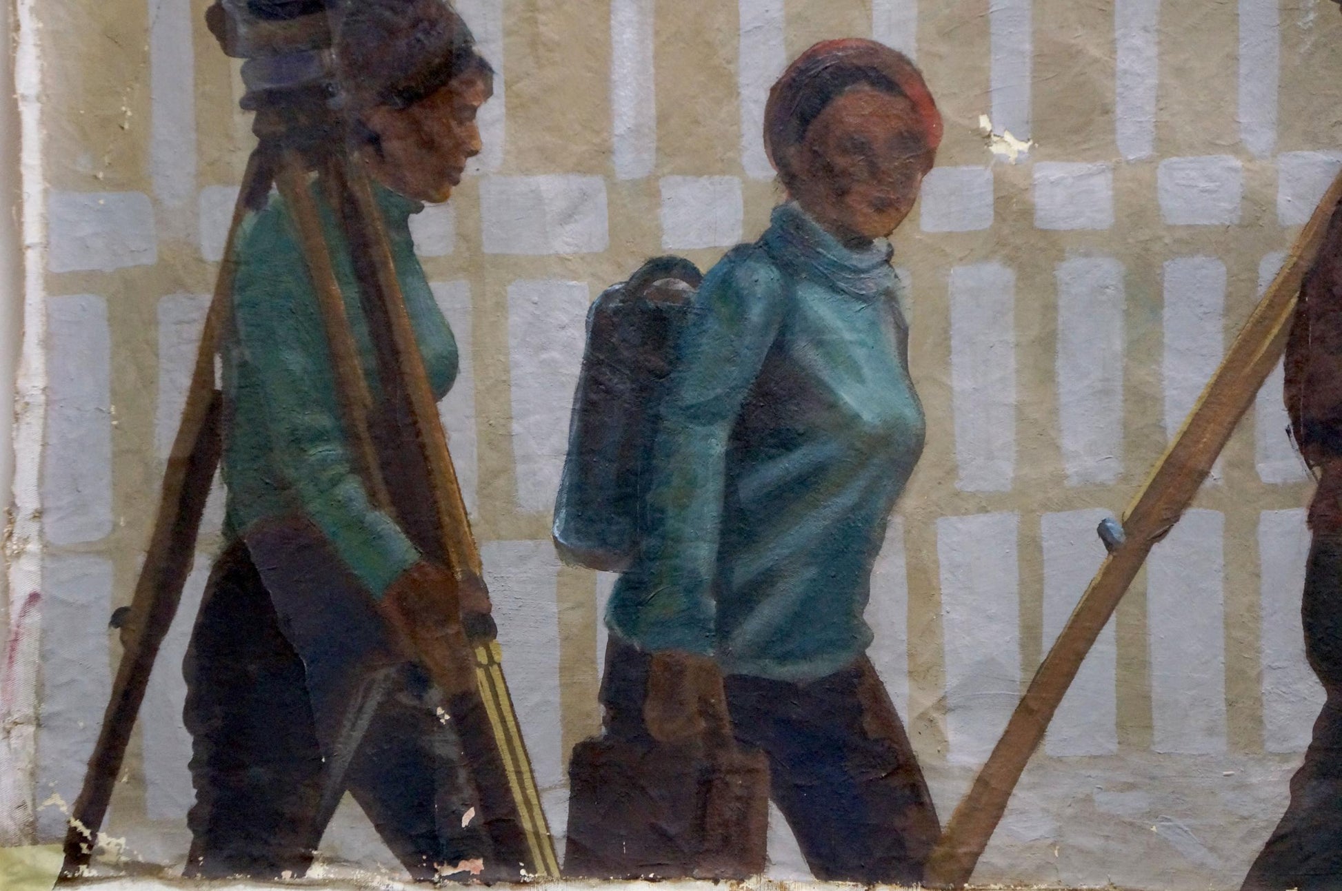 Oil painting At the construction site by Titarenko Maria Anatolyevna