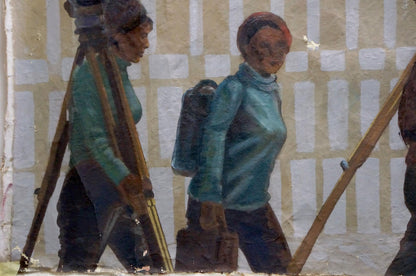 Oil painting At the construction site by Titarenko Maria Anatolyevna