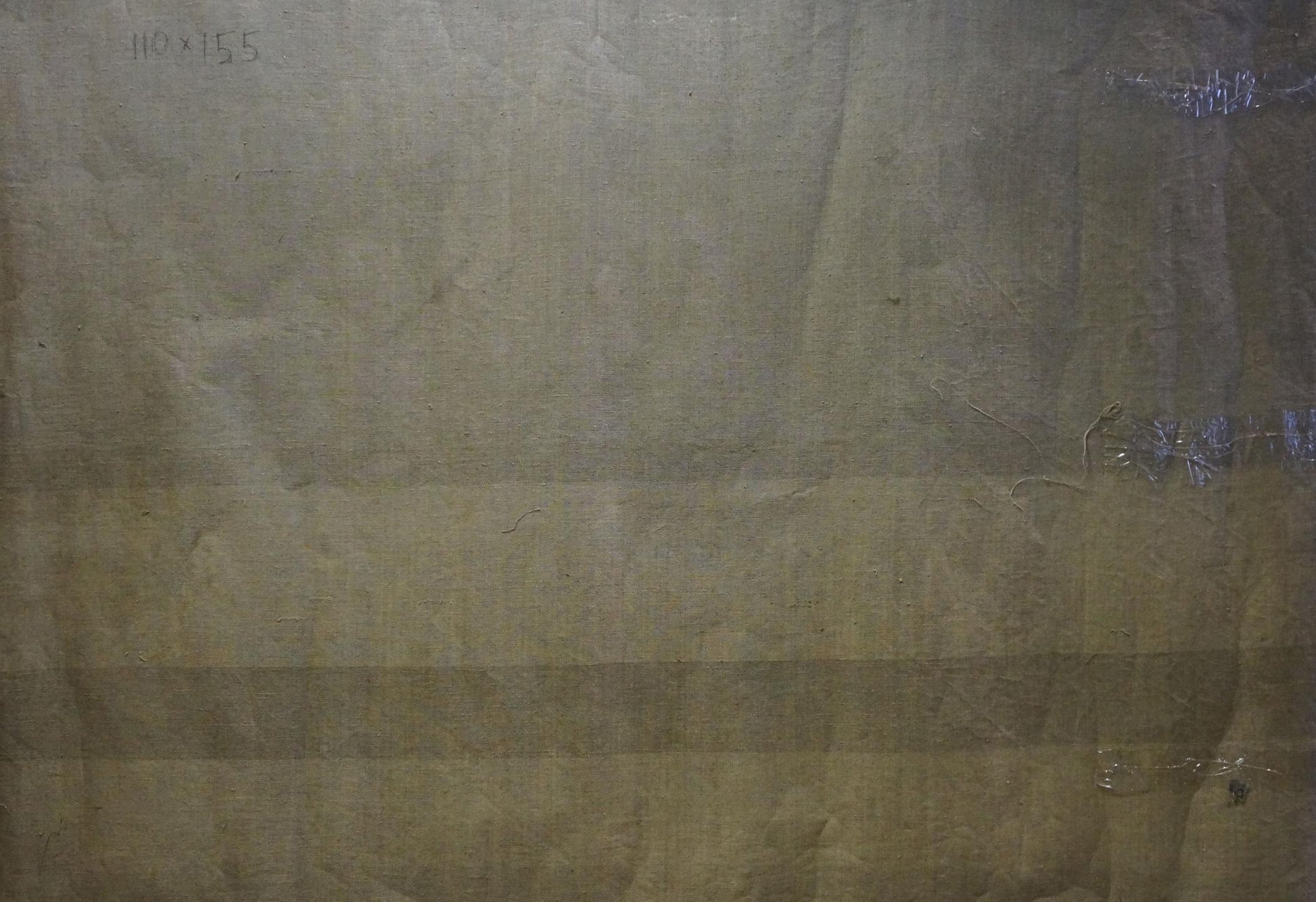 Oil painting At the construction site by Titarenko Maria Anatolyevna on textured beige concrete wall