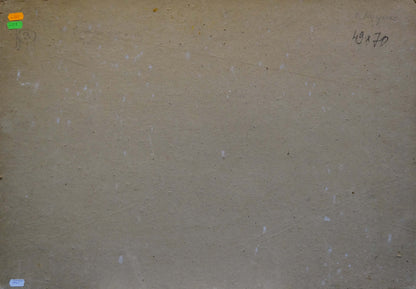 Back of beige textured canvas by Migulko Viktor Vasilievich oil painting