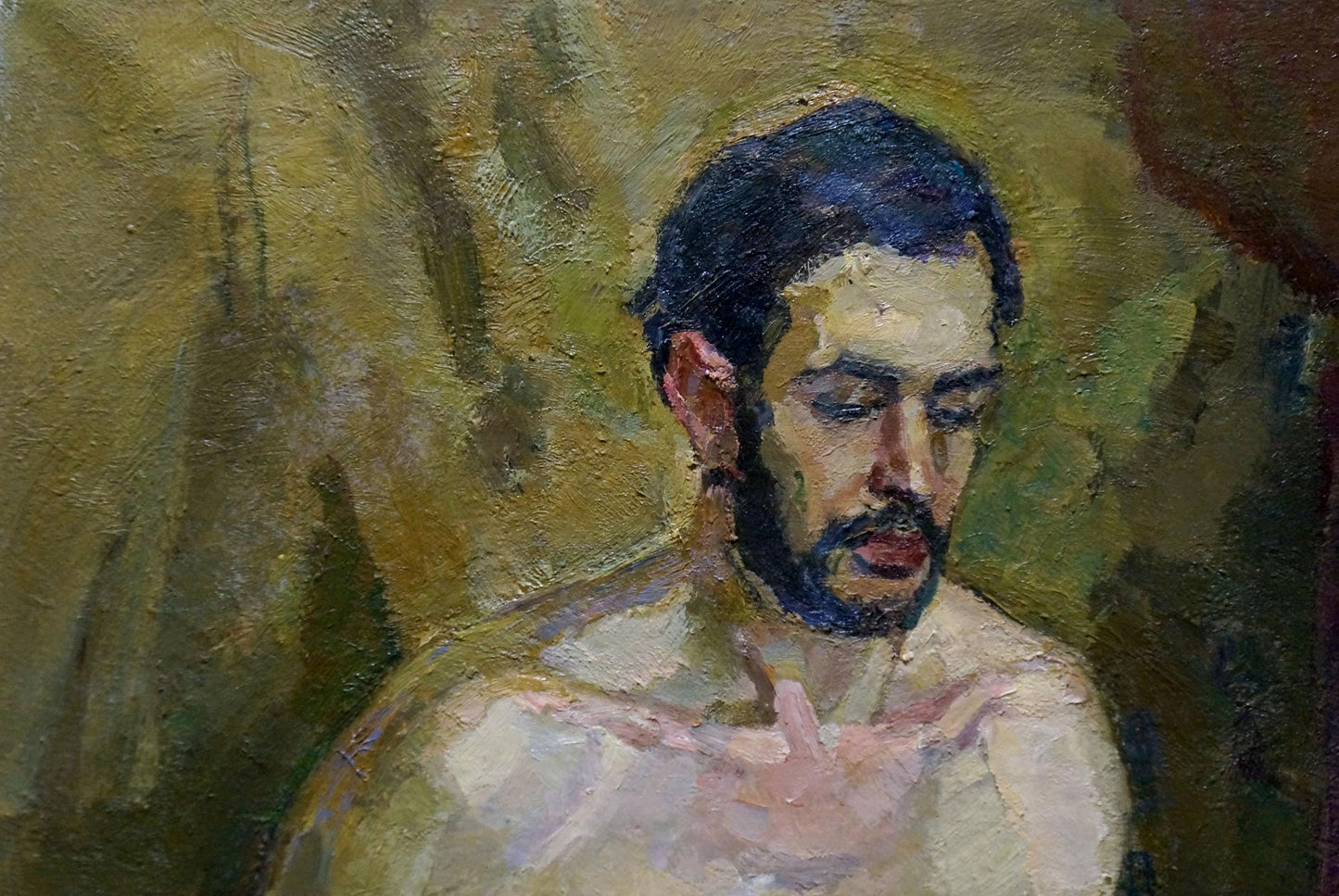 Oil painting portrait of bearded man by Titarenko Daria Anatolyevna