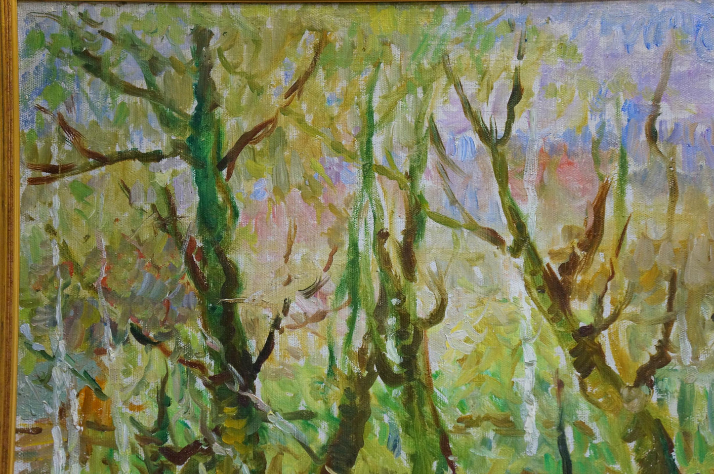 Vibrant impressionist oil painting Swamp by Khitrova Tamara Aleksandrovna