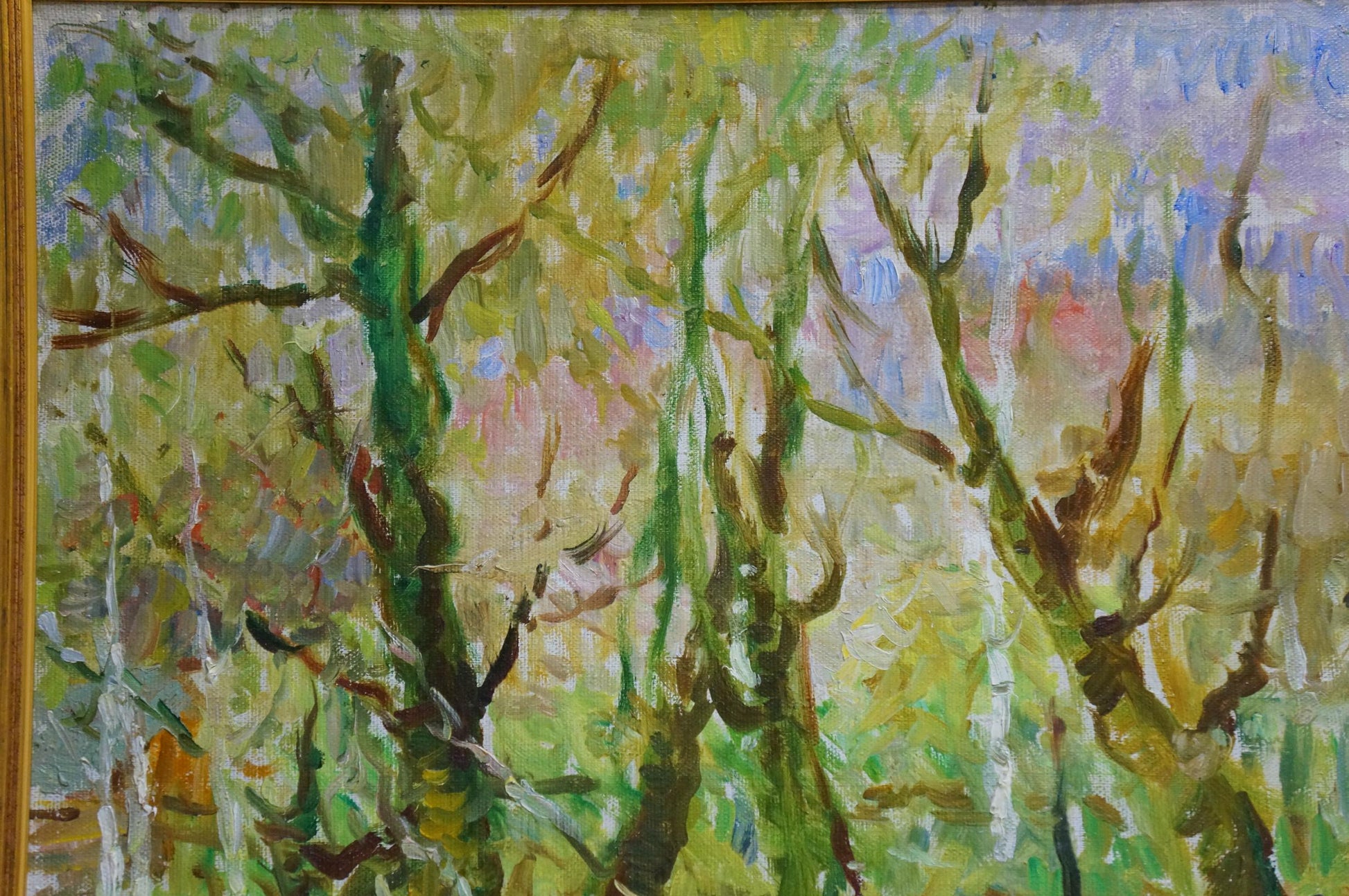 Vibrant impressionist oil painting Swamp by Khitrova Tamara Aleksandrovna