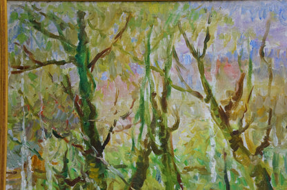 Vibrant impressionist oil painting Swamp by Khitrova Tamara Aleksandrovna