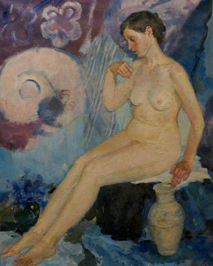Oil painting of female figure by Titarenko Daria Anatolyevna with vase