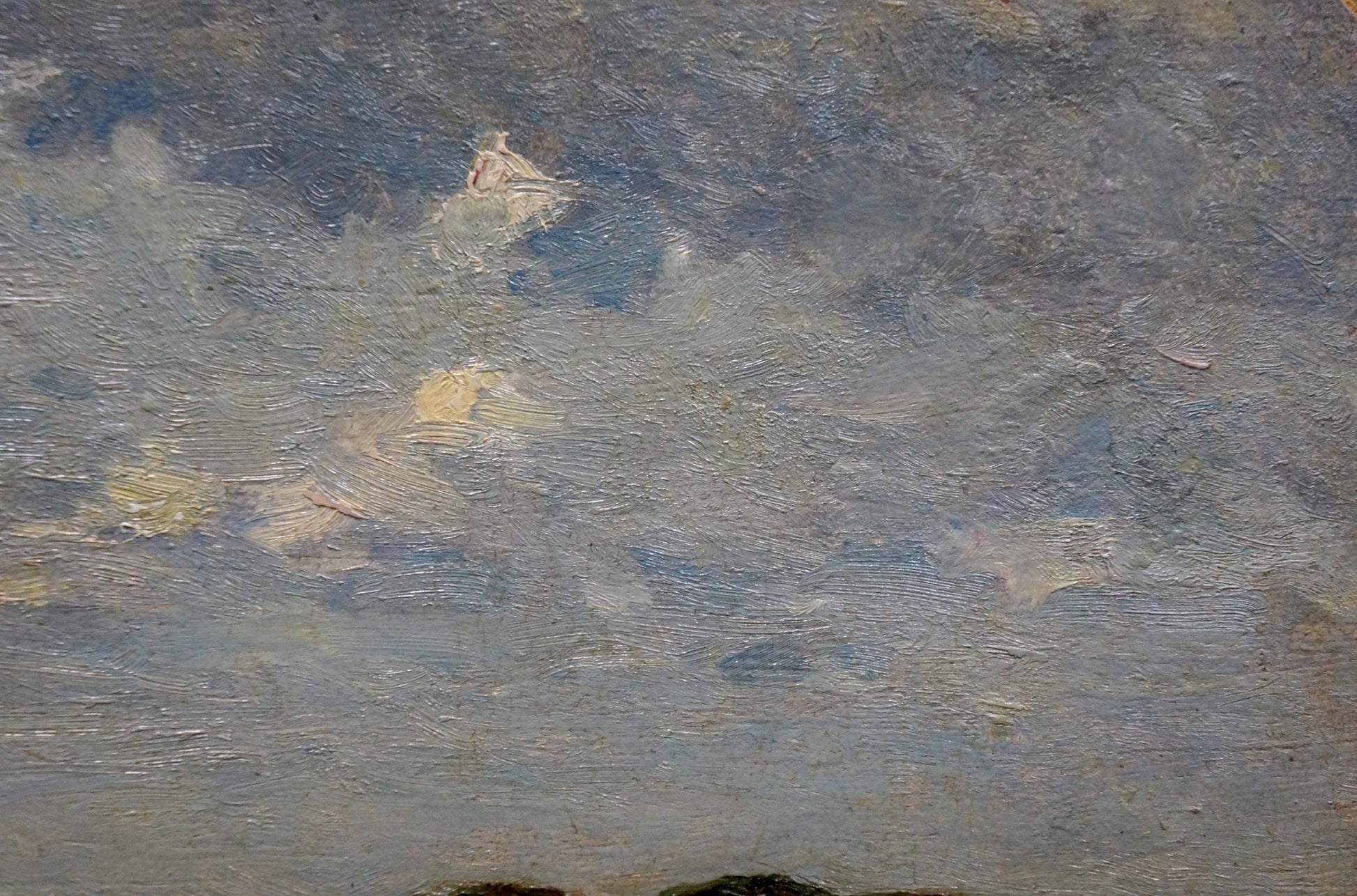 Textured oil painting of cloudy sky by Trohimenko Karp Demyanovich