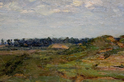 Oil painting of rolling green forest landscape by Trohimenko Karp Demyanovich