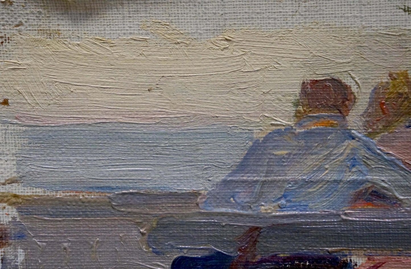 Oil painting of couple on vacation by Tsvetkova Valentina Petrovna