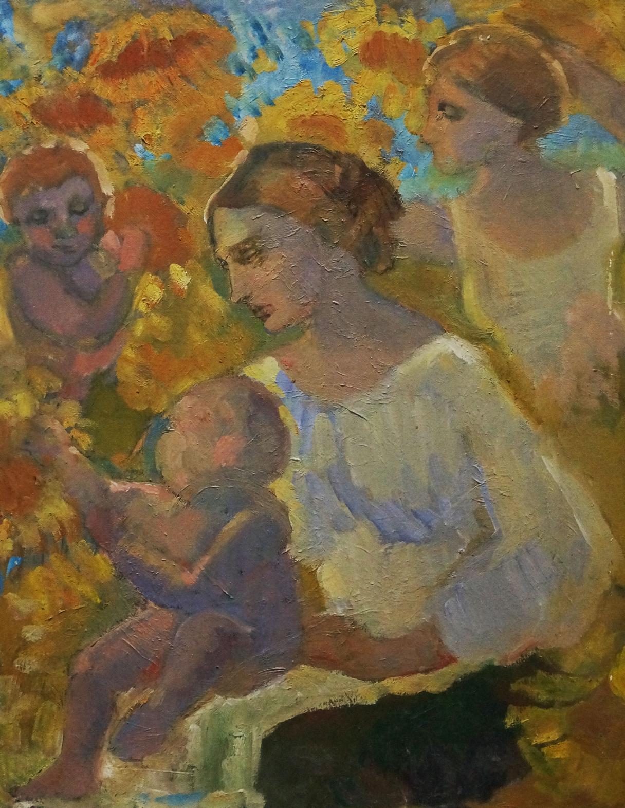 Oil painting Among the Sunflowers by Tytarenko Odarka Anatoliivna