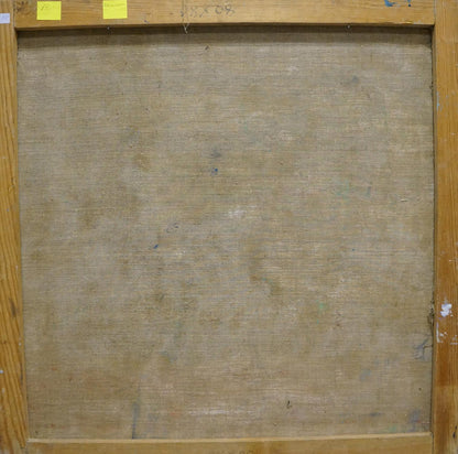 Back of Garden oil painting by Matyushenko Victor Ivanovich, beige linen and wood frame