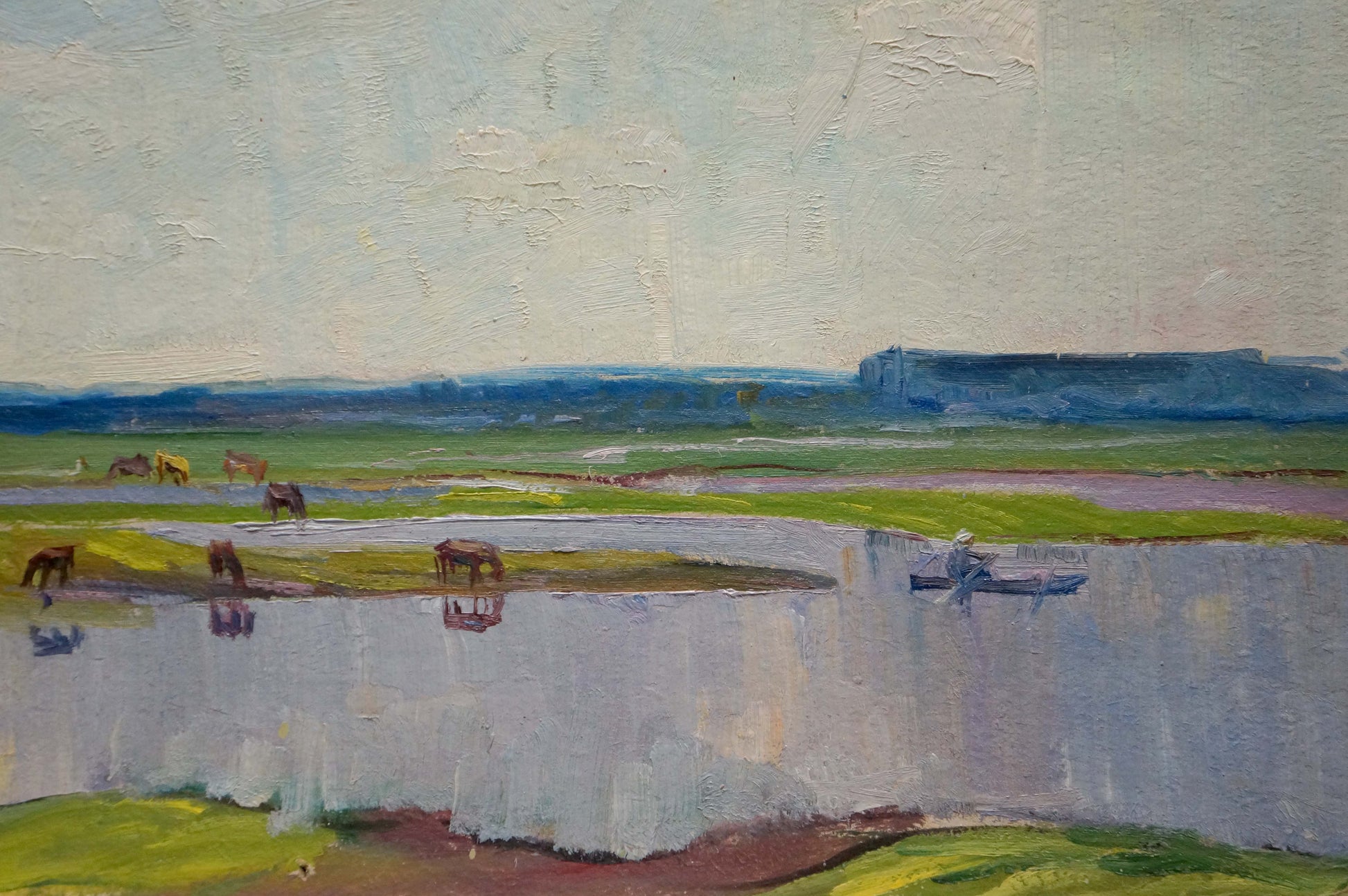 Serene impressionistic oil painting Morning has come by Beregovaya Zoya Izrailevna