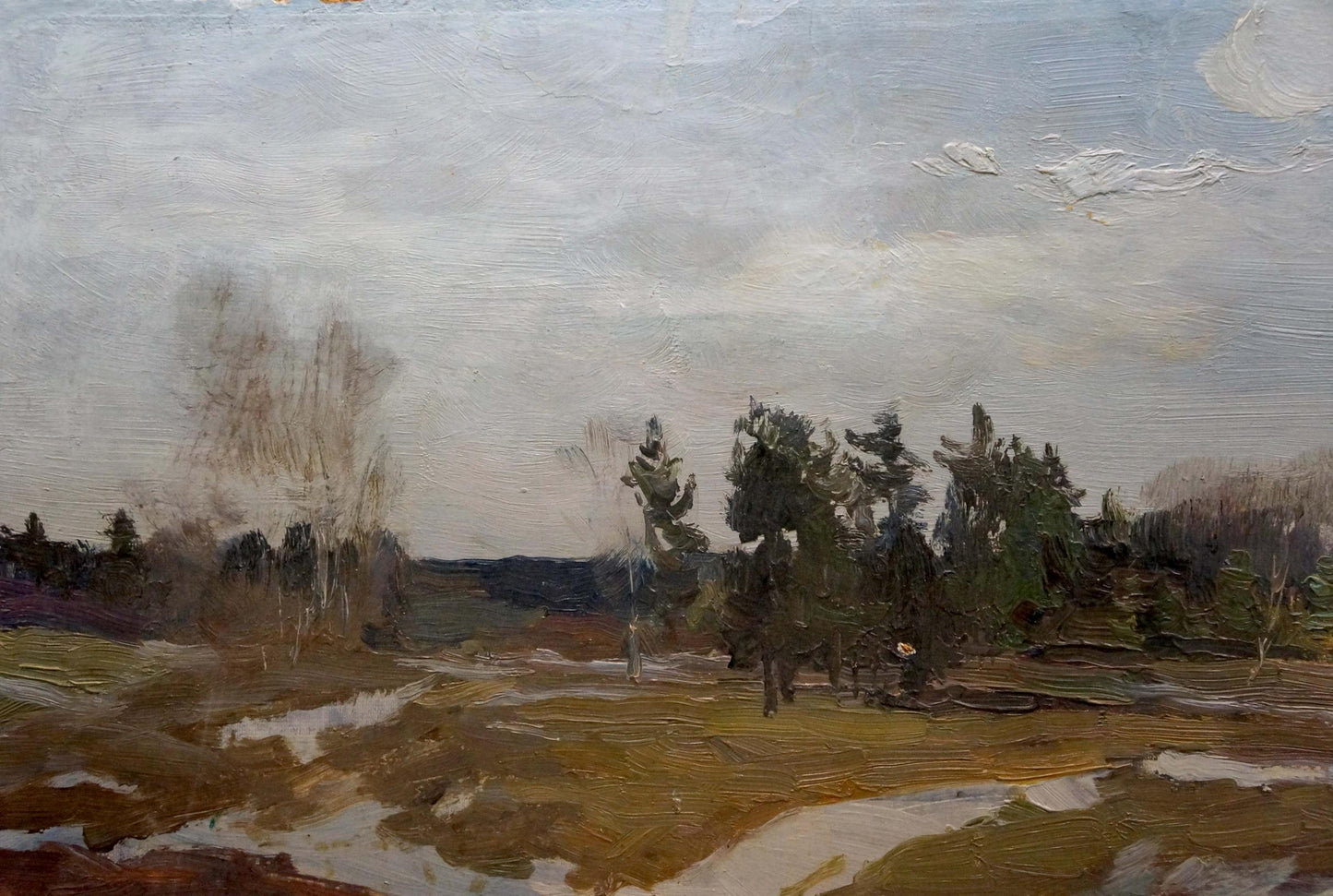 Oil painting Winter landscape by Chernyshevsky Petr Akimovich