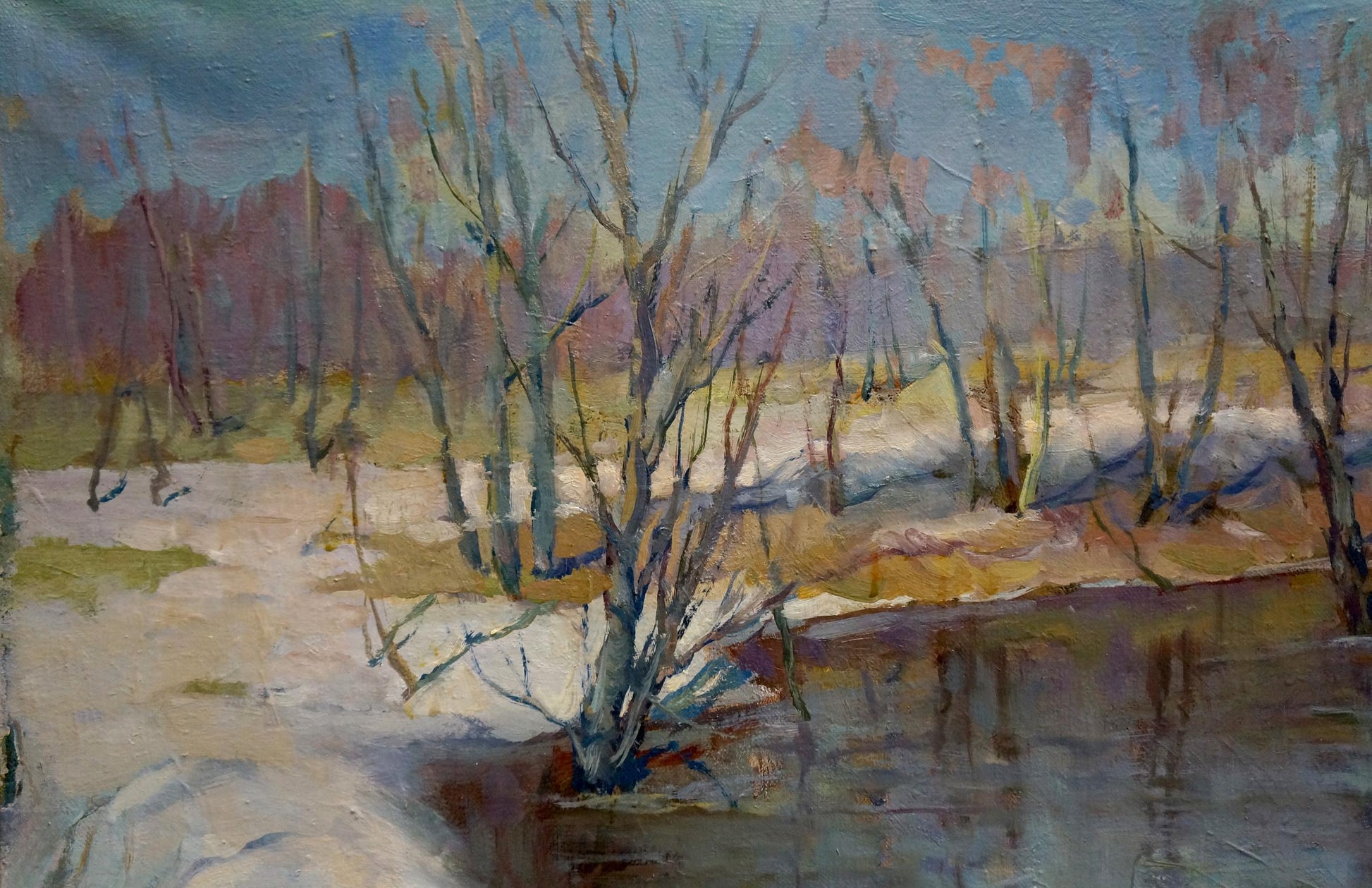 Oil painting Winter is leaving by Matvey Kogan-Shats winter landscape