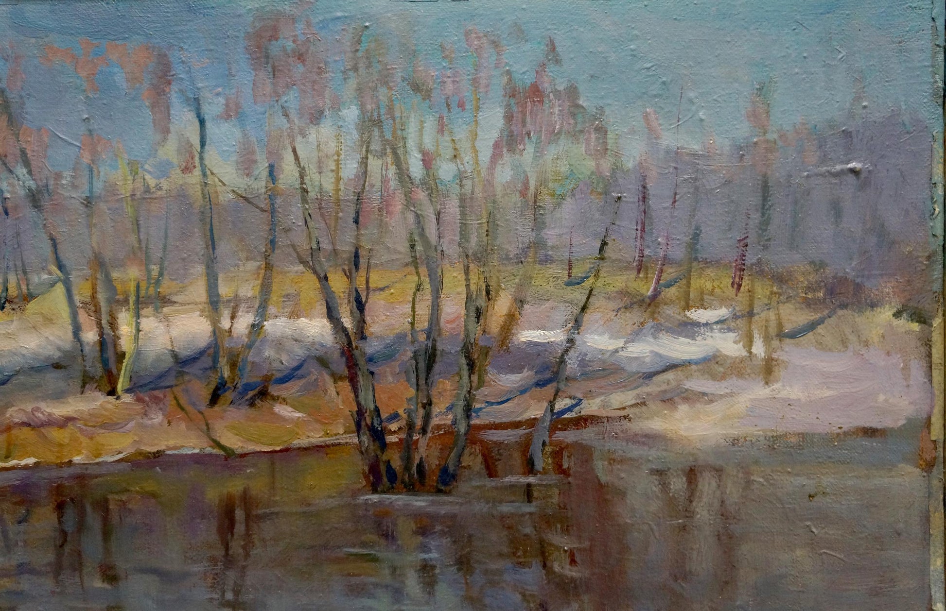 Oil painting Winter is leaving by Matvey Kogan-Shats winter landscape