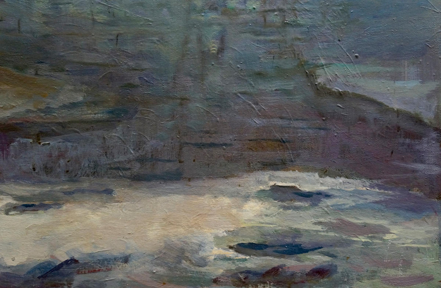 Oil painting Winter is leaving by Matvey Kogan-Shats coastal scene