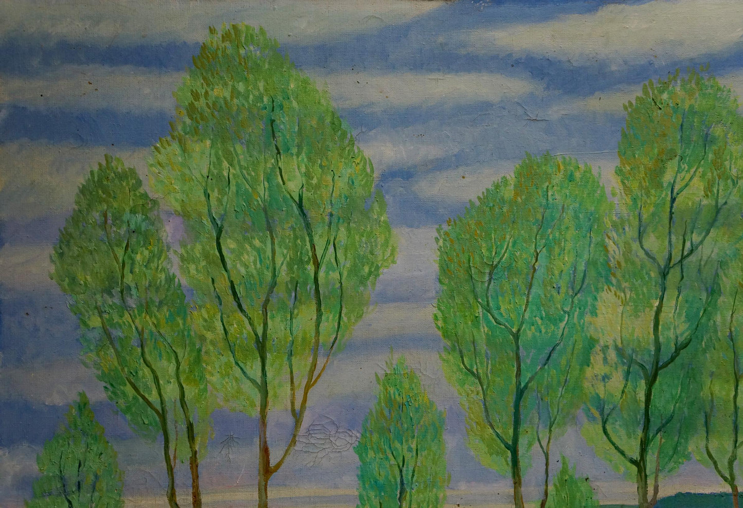 Oil painting of green trees by Daniil Georgievich Narbut