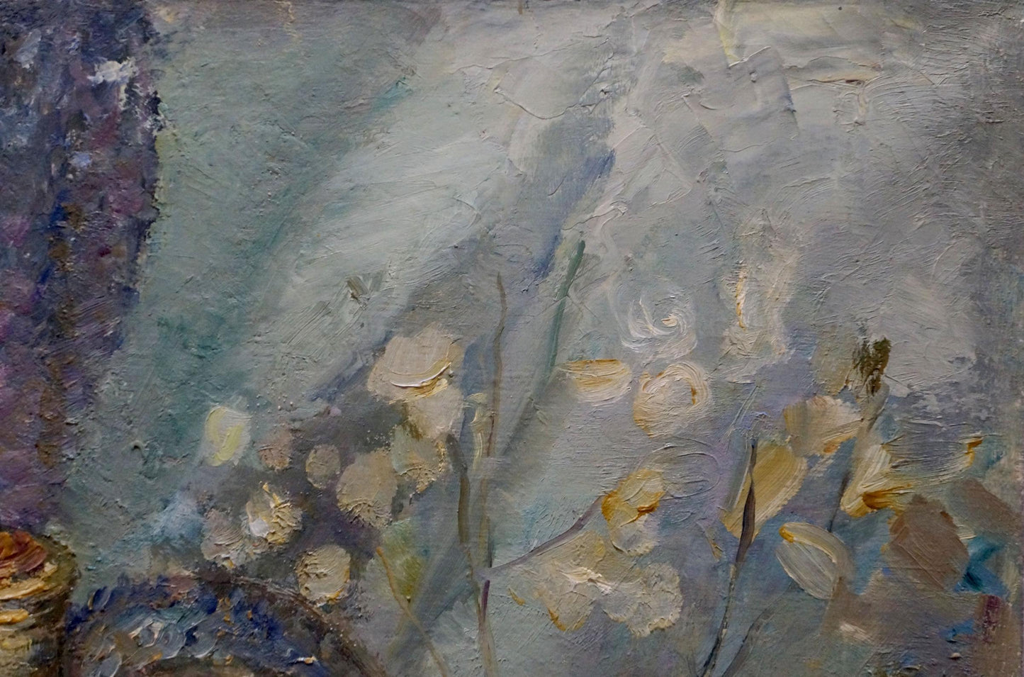 Oil painting Still life by Titarenko Maria Anatolyevna, impressionistic beige flowers