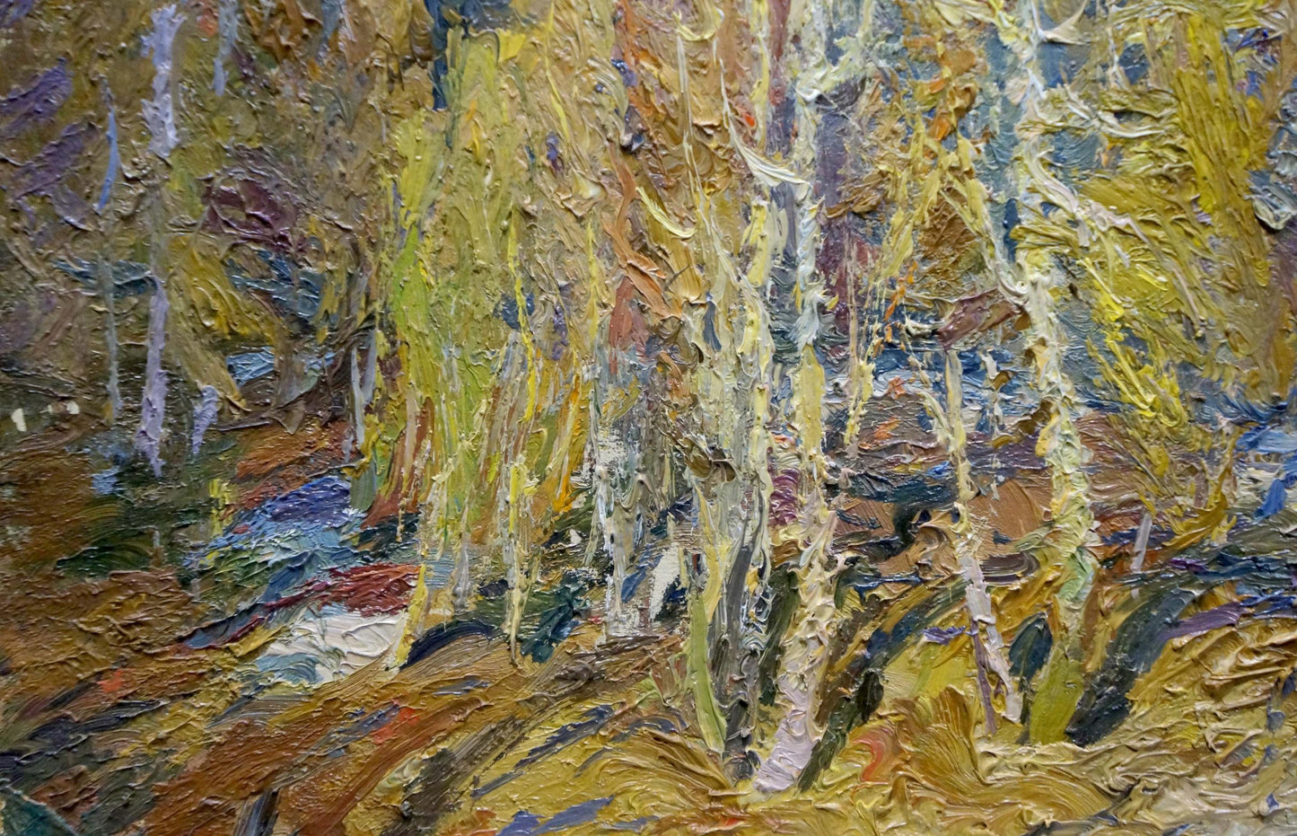 Oil painting Autumn forest by the river by Grigory Ruban