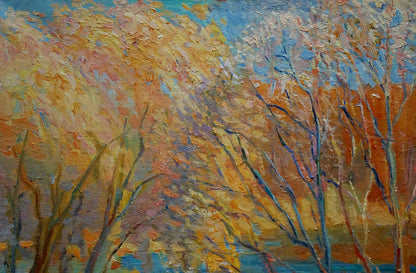 Oil painting of autumn trees by Titarenko Maria Anatolyevna