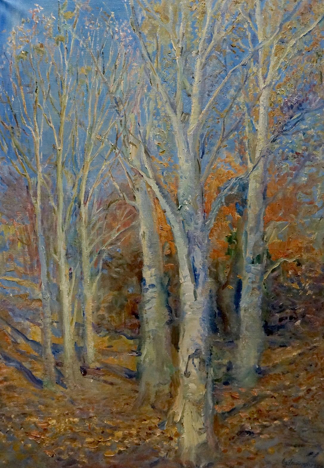 Oil painting of autumn forest by Tytarenko Odarka Anatoliivna
