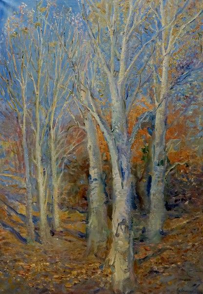 Oil painting of autumn forest by Tytarenko Odarka Anatoliivna