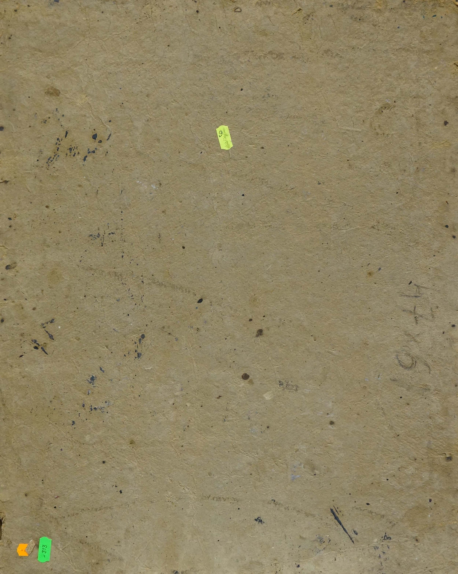Back of Oil painting Still life by Ruban Grigory Savelievich on beige textured canvas