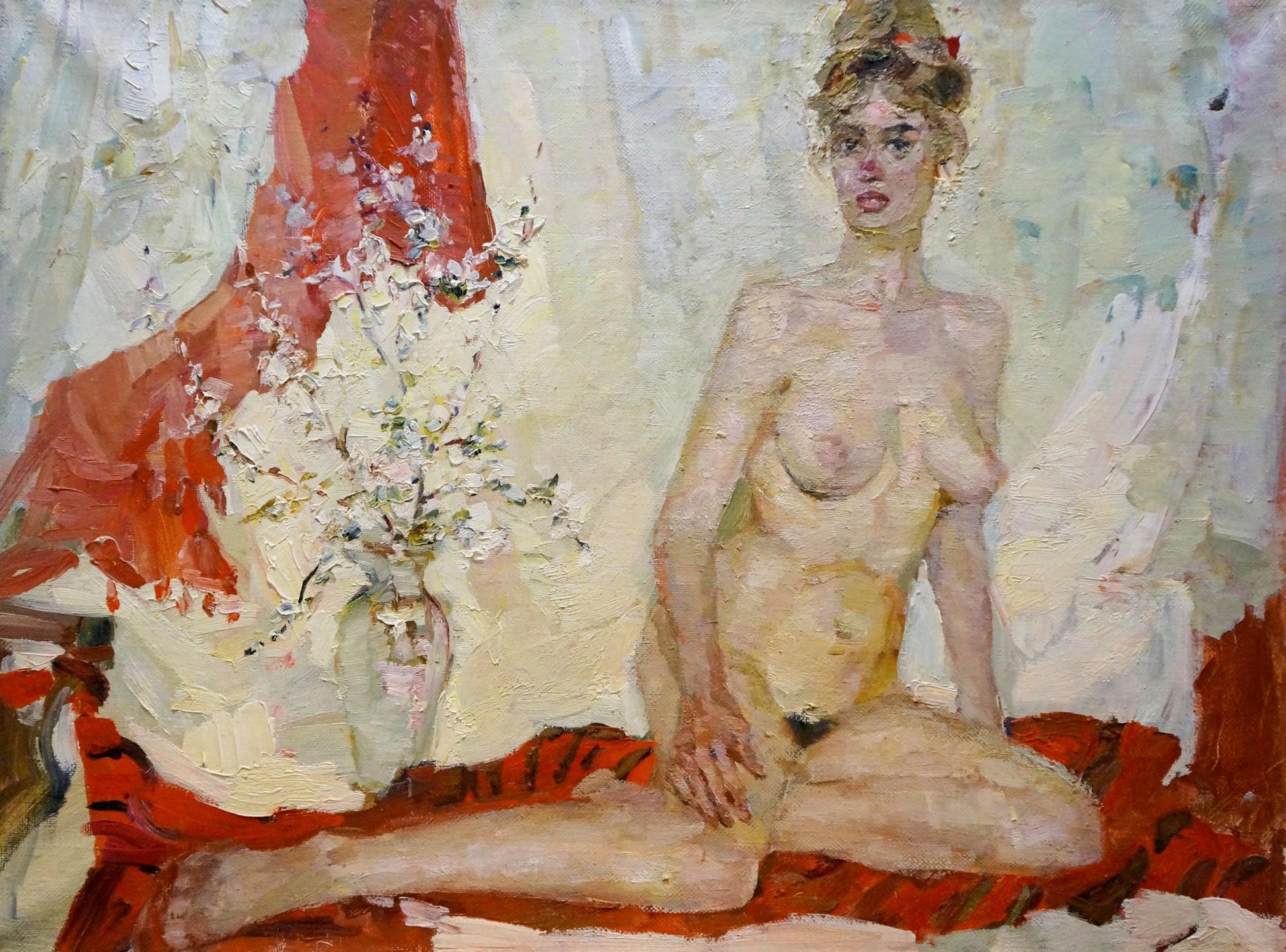 Oil painting of figure blonde girl by Titarenko Maria Anatolyevna
