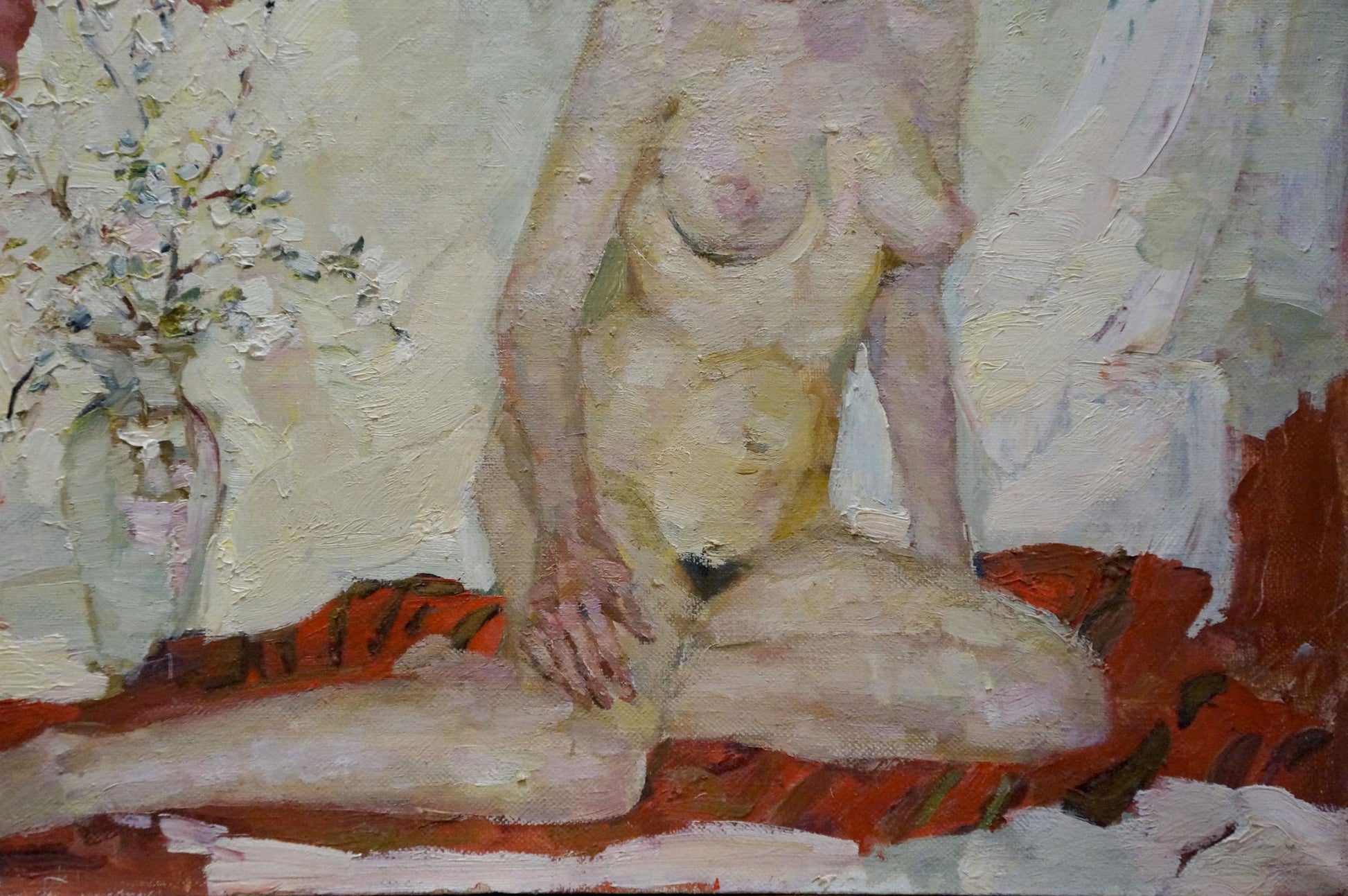 Impressionistic oil painting of female figure by Titarenko Maria Anatolyevna