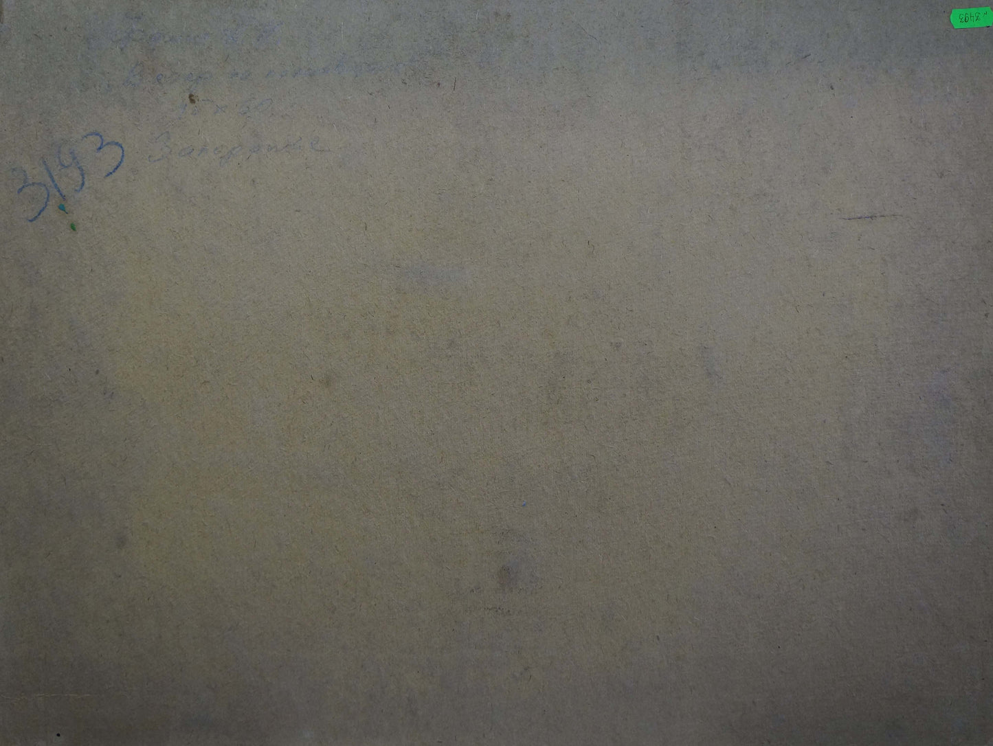 Back of oil painting Evening in Poltava region by Fomin Anatoly Nikiforovich, textured gray surface