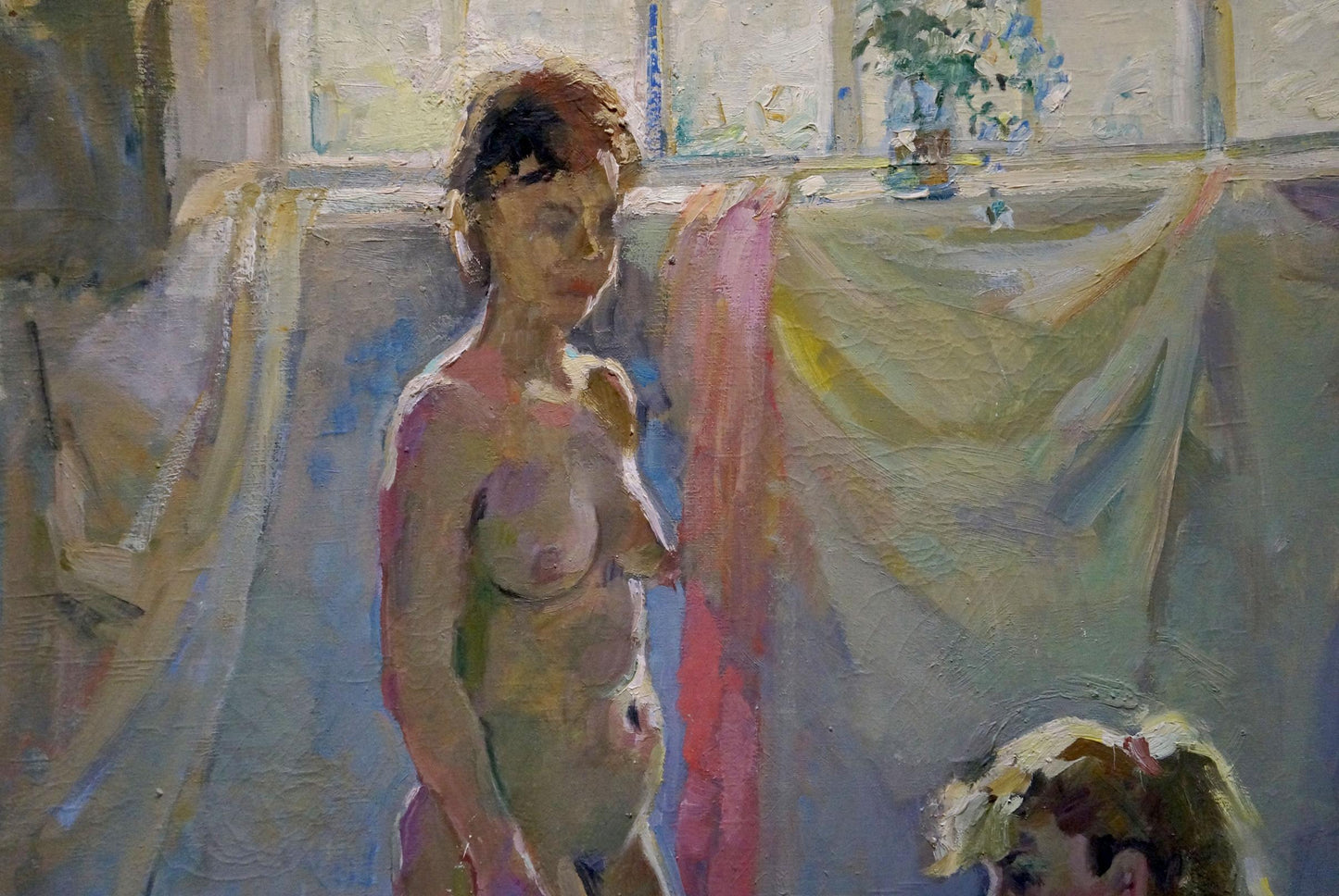 Impressionistic oil painting of graceful figure by Maria Titarenko