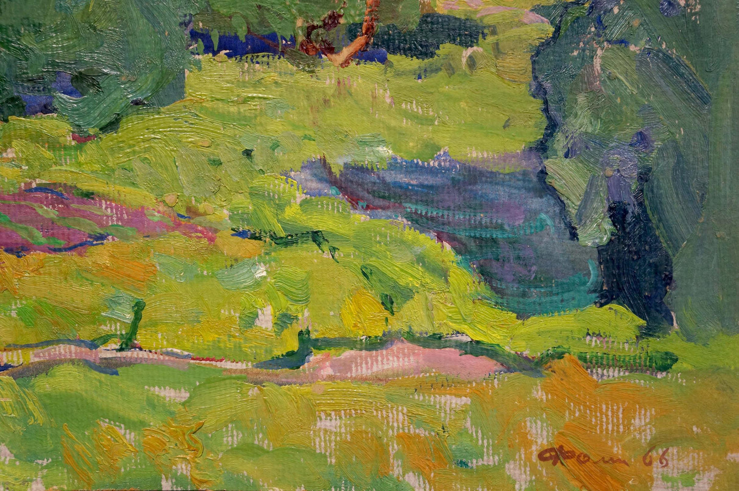 Vibrant impressionist oil painting Summer Fomin by Anatoly Nikiforovich