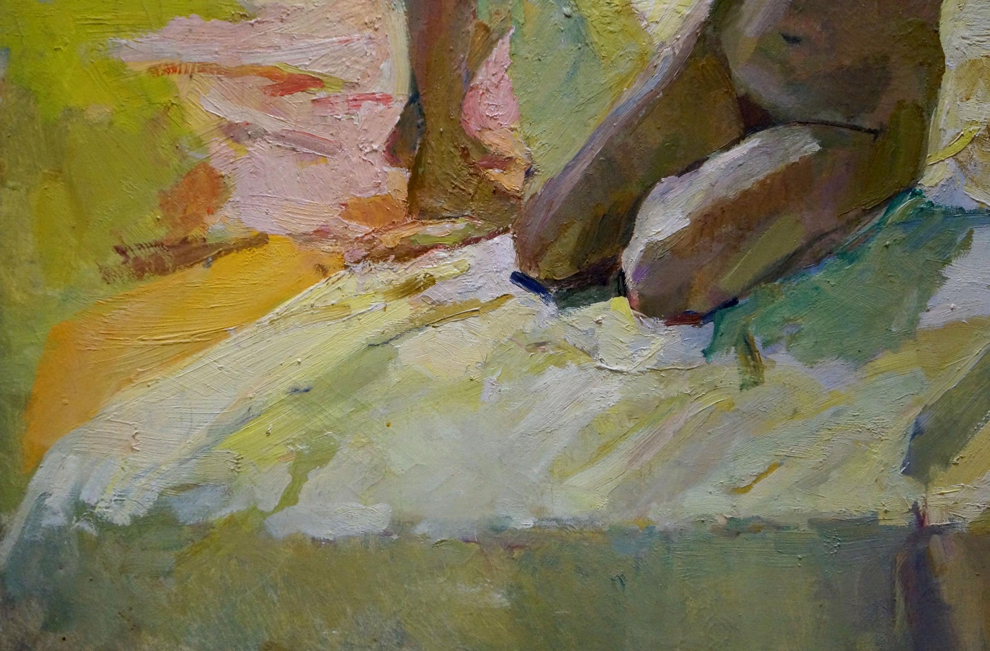 Oil painting of female figures legs and feet by Tytarenko Odarka Anatoliivna