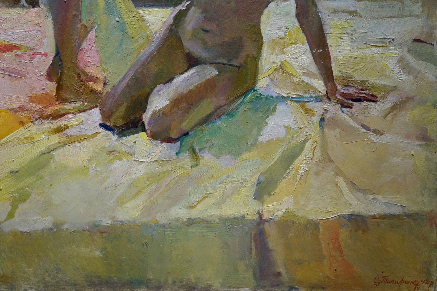 Textured impressionistic oil painting of female figures by Tytarenko Odarka Anatoliivna