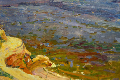 Vibrant impressionistic oil painting Dnieper by Fomin Anatoly Nikiforovich