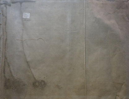 Oil painting The first slogan by Titarenko Maria Anatolyevna on weathered beige plaster wall