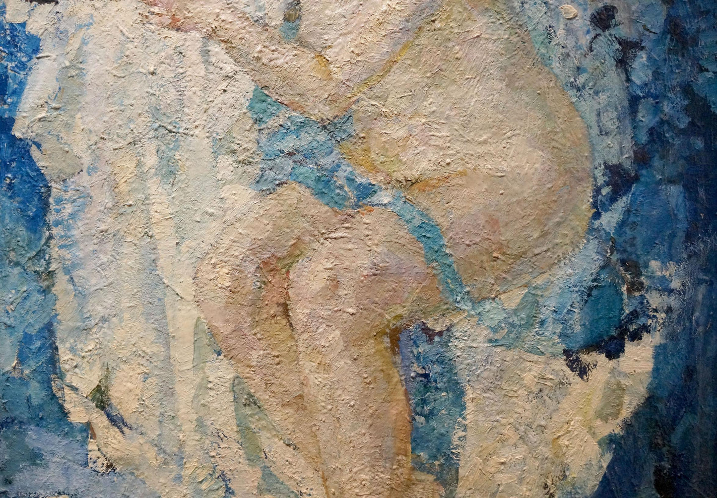 Oil painting recreation by Tytarenko Odarka Anatoliivna, nude figure in impasto