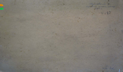 Back of oil painting Road to town by Zhurakovsky Victor Petrovich on off-white canvas