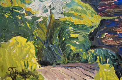Vibrant impressionist oil painting Spring by Goncharenko Valentina Yakovlevna