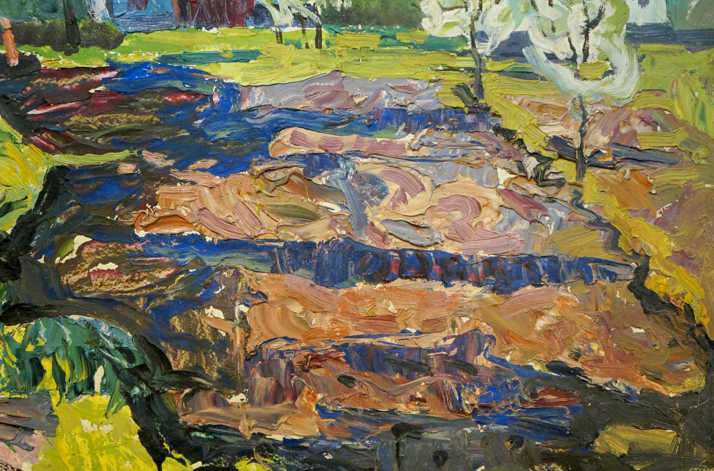Vibrant impressionist oil painting Spring by Goncharenko Valentina Yakovlevna