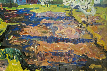 Vibrant impressionist oil painting Spring by Goncharenko Valentina Yakovlevna