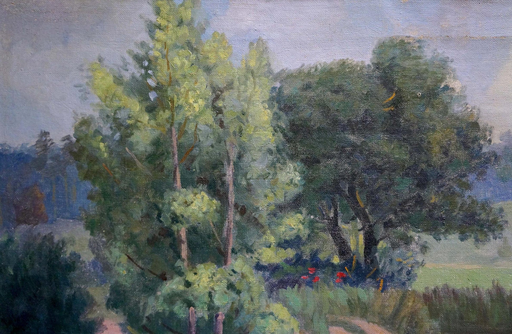 Lush impressionistic oil painting Oil painting Landscape Zorya by Galina Denisovna