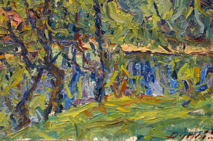 Swamp portrayed in an oil painting by Sergey Alexandrovich Dupliy