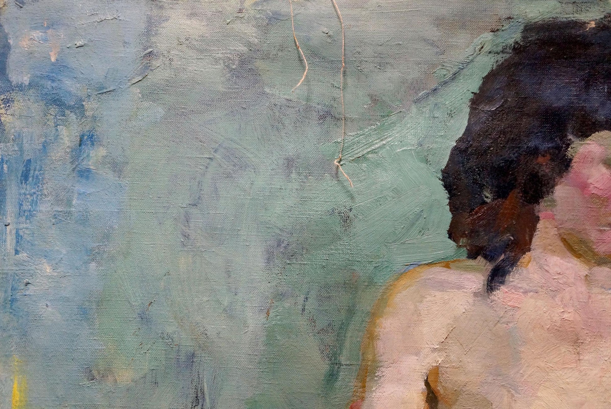 Oil painting of full-length figure portrait of female figure Maria Titarenko