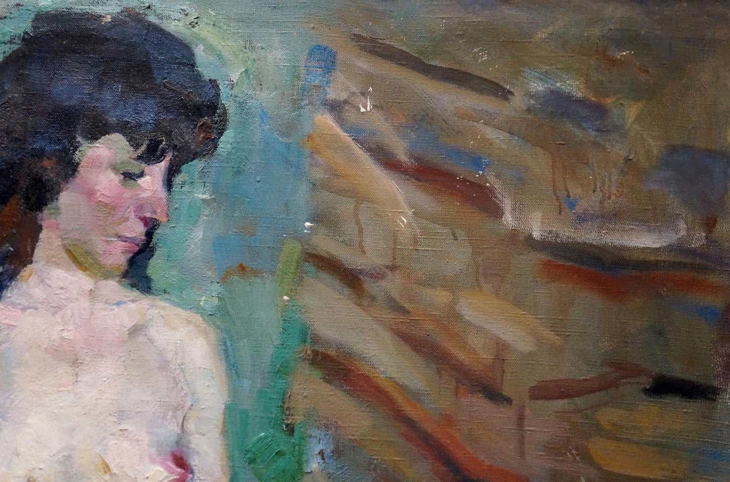 Oil painting of full-length figure portrait of female figure Maria Titarenko