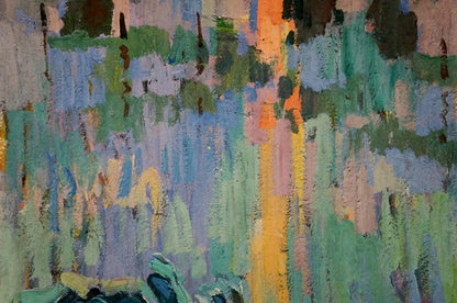 Tempera painting Evening by Khvedchuk Leonid Vladimirovich with abstract brushstrokes