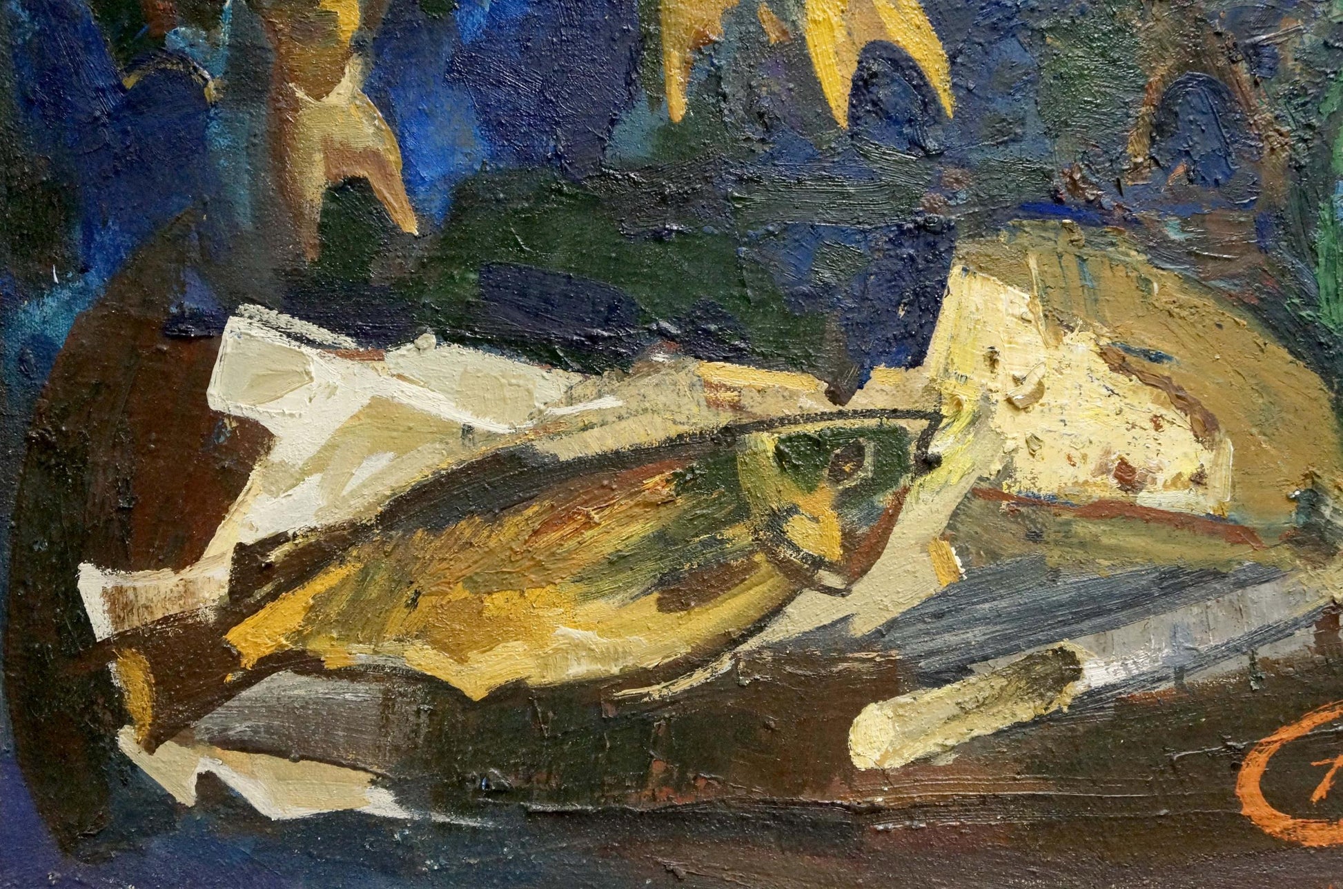 Oil painting of dried fish by Sologubov Nikolay Vasilievich