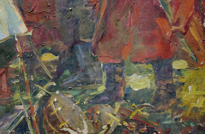 Oil painting of Cossack Warriors Portrait by Maria Titarenko