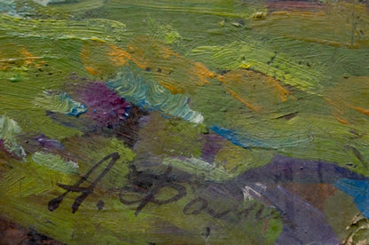 Oil painting Noon by Fomin Anatoly Nikiforovich, textured vibrant brushstrokes